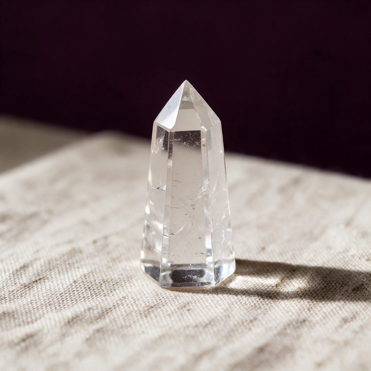 clear quartz obelisk