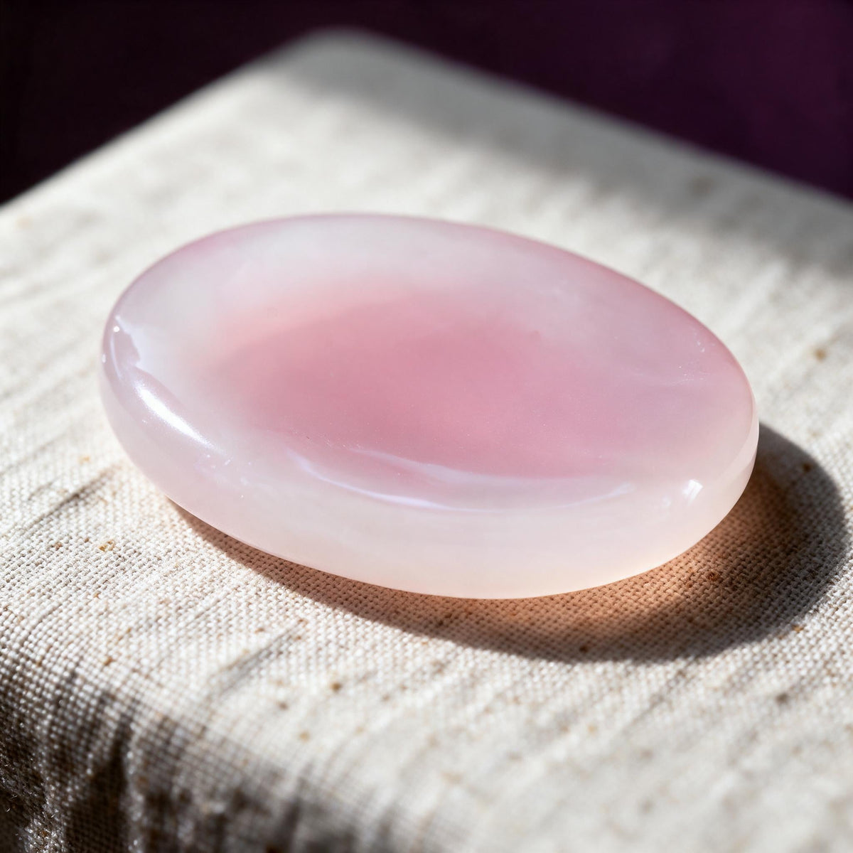 Pink Calcite Worry Stone
