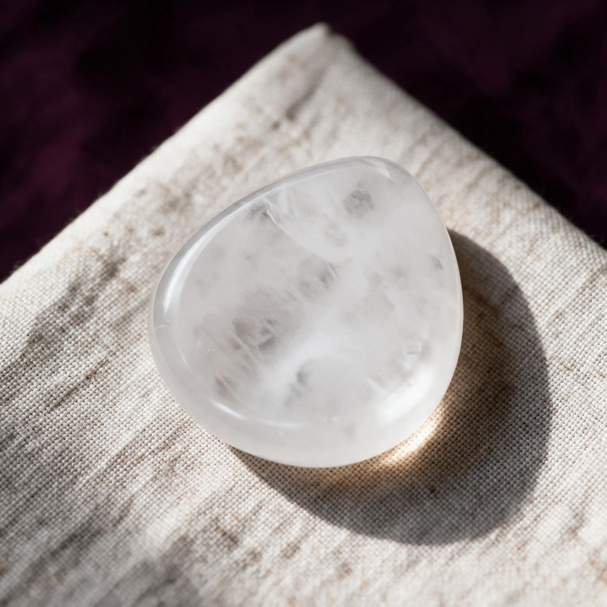 Clear Quartz Worry Stone