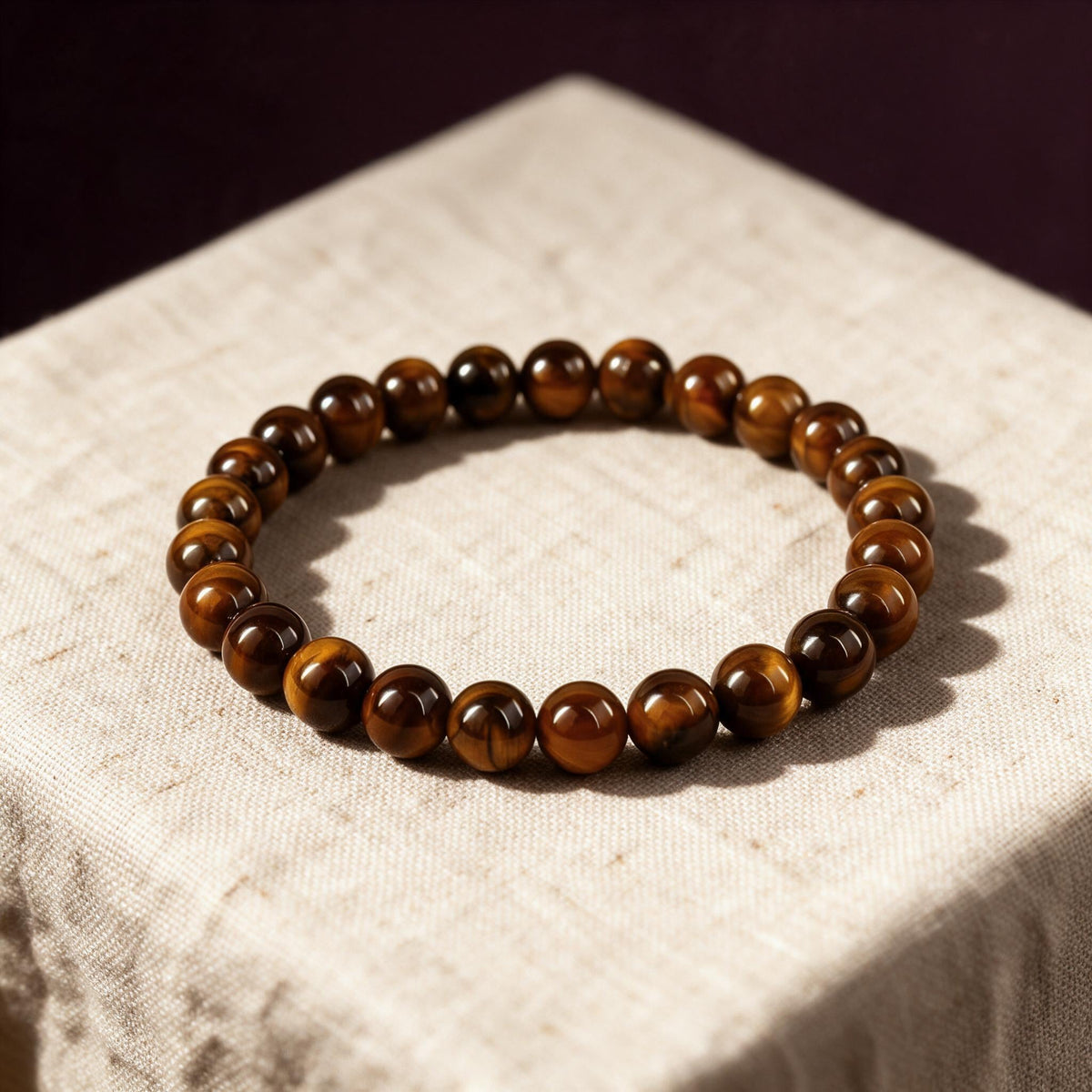 8mm beaded Tiger Eye Bracelet