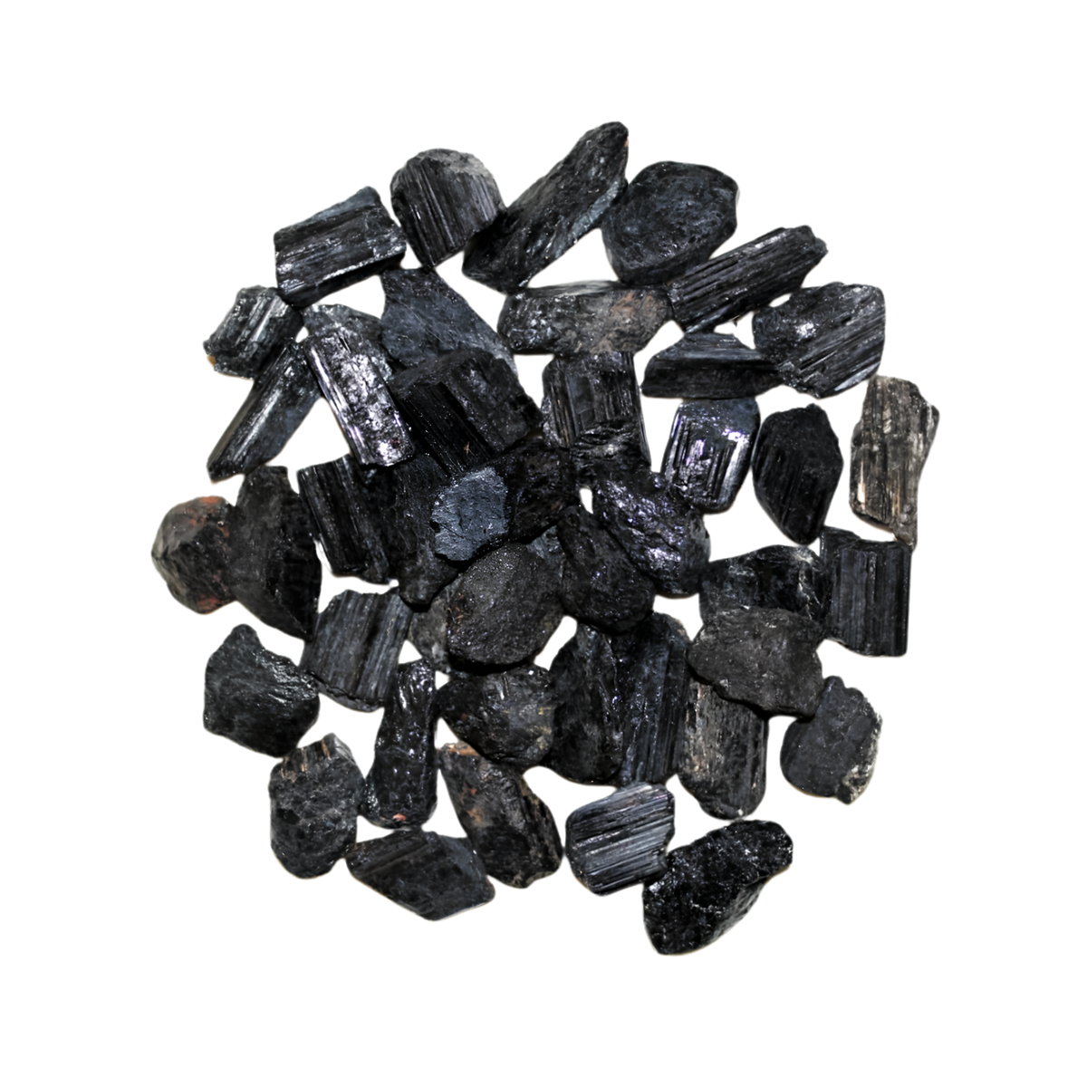Raw Black Tourmaline Stones 1 lb Bag