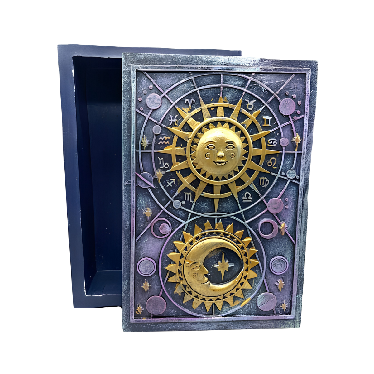 Sun & Moon Celestial Keepsake Box – 3.75 × 5.5 Inch
