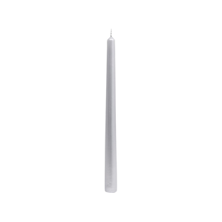 9" Silver Taper Candle