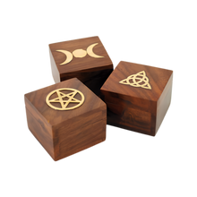 Brass Inlaid Wooden Box