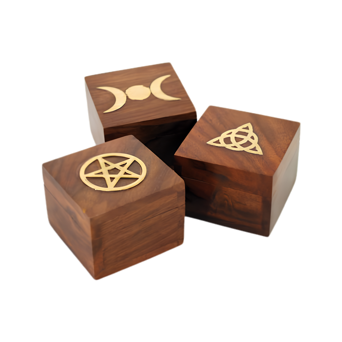 Brass Inlaid Wooden Box