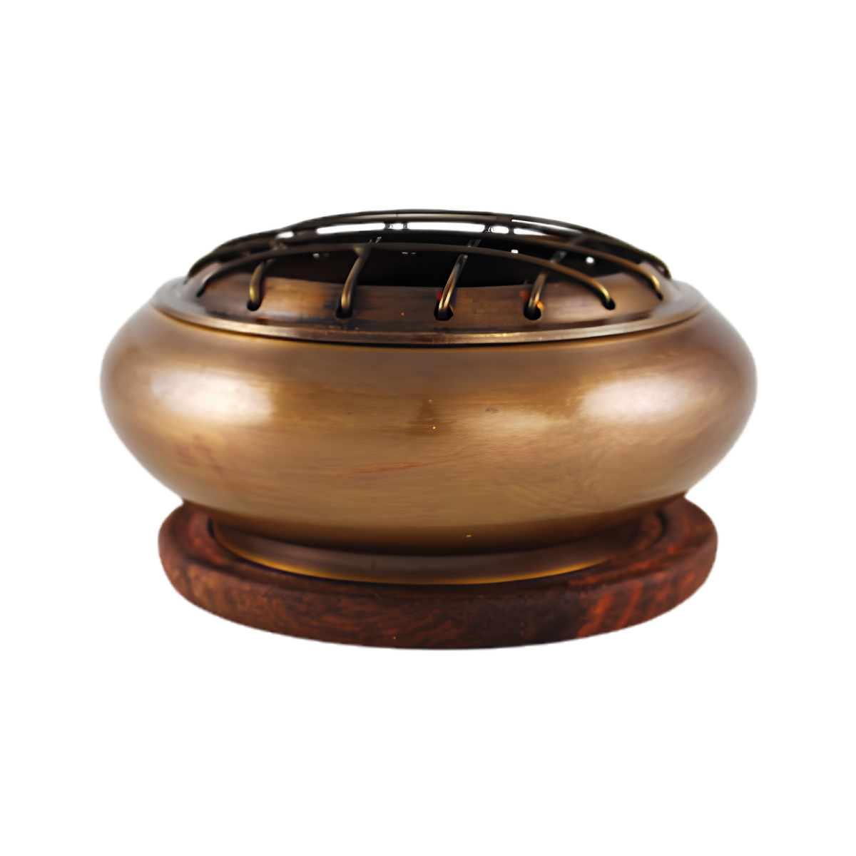 Brass Screen Incense Burner with Coaster – 3 Inch