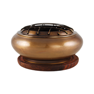 Brass Screen Incense Burner with Coaster – 3 Inch