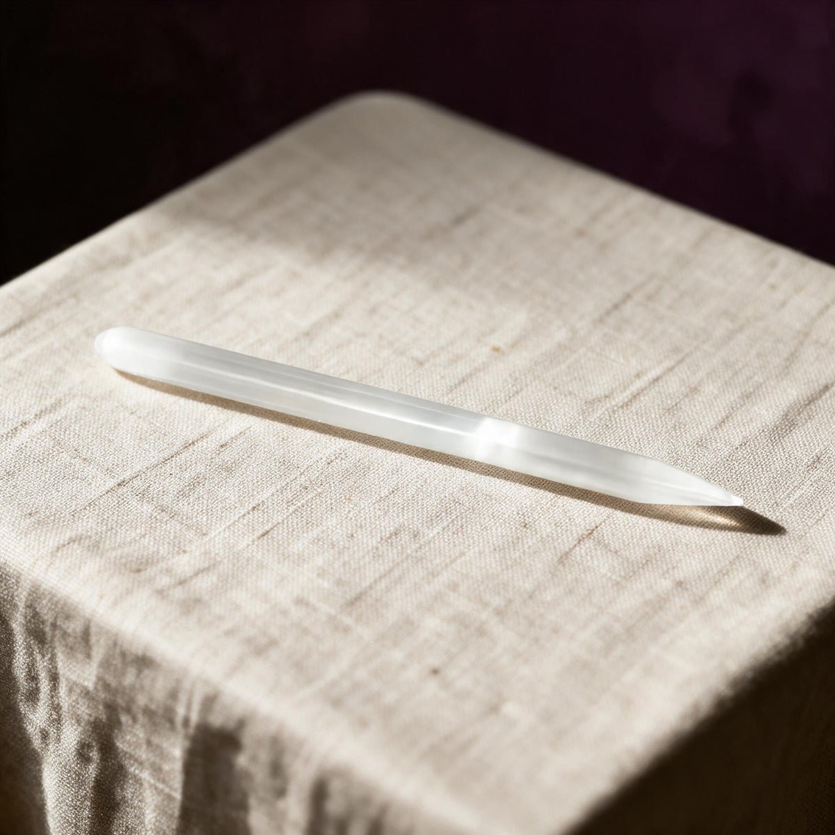 white selenite wand