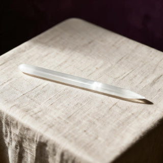 white selenite wand