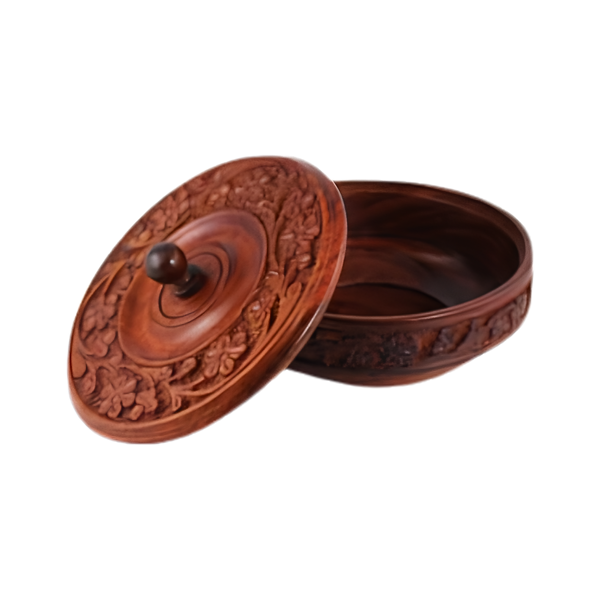 Wooden Ritual Bowl with Lid